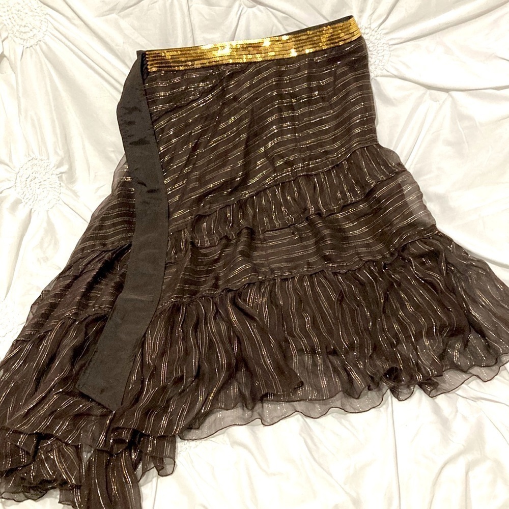 Flowy Asymmetrical Lined Skirt WD NY Sz 12